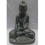 WOODEN FIGURE OF BHUDDA 45 CM HIGH