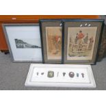 3 VARIOUS SIZED FRAMED PICTURES, PRINTS,