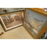 2 FRAMED PRINTS OF NEW YORK CITY SITES - 74 X 76 CM