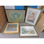 VARIOUS FRAMED PRINTS,