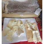 SELECTION OF FUR PELTS AND STOLE SECTIONS IN ONE BOX