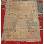 UNFRAMED SCOTTISH SAMPLER, ELIZABETH MURRAY, AGED 11,