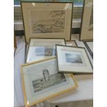SELECTION OF FRAMED PRINTS ETC TO INCLUDE DUNDEE FROM THE EAST, ST ANDREWS,