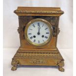 LATE 19TH/EARLY 20TH CENTURY BRASS MANTLE CLOCK