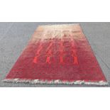 RED GROUND MIDDLE EASTERN CARPET 280 X 205CM