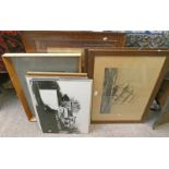 2 FRAMED SIGNED PRINTS SAILING SHIPS SIGNED J SPEERLING & SAILING SHIP ENGRAVING & VARIOUS OTHER