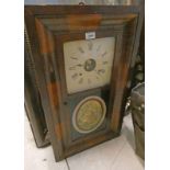 19TH CENTURY MAHOGANY CASED WALL CLOCK 74CM TALL