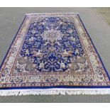 EASTERN CARPET WITH BLUE & FAWN DECORATION 295 X 194 CM