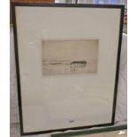 JACKSON SIMPSON WET SAND SIGNED IN PENCIL FRAMED ETCHING 15.5 X 23.