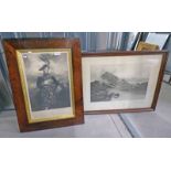 ROSEWOOD FRAMED ENGRAVING 31 X 43 CM,