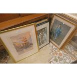 SELECTION OF FRAMED PICTURES, PRINTS,