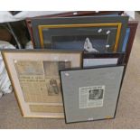 10 VARIOUS SIZED FRAMES WITH PRINTS OF RIGS, ETC,