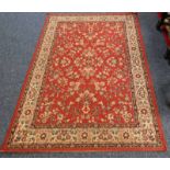 RED GROUND MIDDLE EASTERN CARPET,