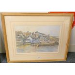 STUART LAMMIE CRAIL SIGNED FRAMED WATERCOLOUR 35 X 54 CM