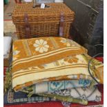 WICKER PICNIC HAMPER,