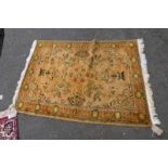 EASTERN RUG WITH FAWN DECORATION,