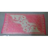 PINK PAISLEY SHAWL 100 X 320 CM