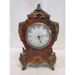 LATE 19TH OR EARLY 20TH CENTURY BOULLE MANTLE CLOCK WITH DECORATIVE MOUNTS Condition