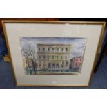 JAMES MILLER RSA VENICE SCENE UNSIGNED FRAMED WATERCOLOUR 36 X 54 CM