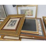 SELECTION OF VARIOUS FRAMED PRINTS, PICTURES ETC TO INCLUDE THE OLD DOOR BY DANIELLS,