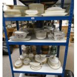 3 PORCELAIN DINNER SERVICES: MINTON GILT & WHITE,