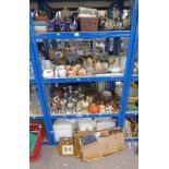 VARIOUS SILVER PLATED WARE, LARGER BOX, MUSICAL JEWELLERY BOX, VARIOUS ART POTTERY,