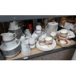 VARIOUS PORCELAIN DINNERWARE OVER 1 SHELF