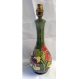 MOORCROFT TABLE LAMP WITH FLORAL DECORATION,