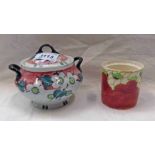 MAK MERRY LIDDED SCOTTISH POTTERY BOWL,