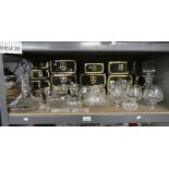 LARGE COLLECTION OF EDINBURGH CRYSTAL T335 STAR OF EDINBURGH PATTERN GLASSES, ETC IN BLACK BOXES,