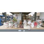 VARIOUS PORCELAIN JUGS, DOULTON FIGURES,