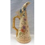 ROYAL WORCESTER BLUSH IVORY JUG WITH BAMBOO EFFECT HANDLE - 23CM TALL Condition Report: