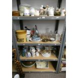 LARGE SELECTION OF PORCELAIN, CERAMICS, GLASS ETC INCLUDING DINNERWARE,