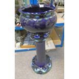 ART POTTERY FLOWER POT ON STAND