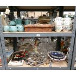 SELECTION OF PORCELAIN SILVER PLATED WARE INCLUDING MASONS TEAWARE, CUTLERY,