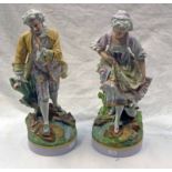 2 X 19TH CENTURY PORCELAIN FIGURES.