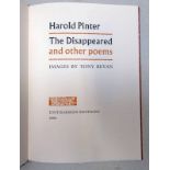 THE DISAPPEARED AND OTHER POEMS BY HAROLD PINTER, IMAGES BY TONY BEVAN, LIMITED EDITION NO.