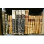 SELECTION OF VARIOUS LEATHER BOUND BOOKS TO INCLUDE LACONICS OR THE BEST WORDS OF THE BEST AUTHORS,