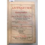 THE ANTIQUITIES OF NOTTINGHAMSHIRE, EXTRACTED OUT OF RECORDS, ORIGINAL EVIDENCES, LEIGER BOOKS,