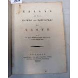 ESSAYS ON THE NATURE AND PRINCIPLES OF TASTE BY REV.