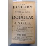 THE HISTORY OF THE HOUSE AND RACE OF DOUGLAS AND ANGUS BY DAVID HUME, HALF LEATHER BOUND,