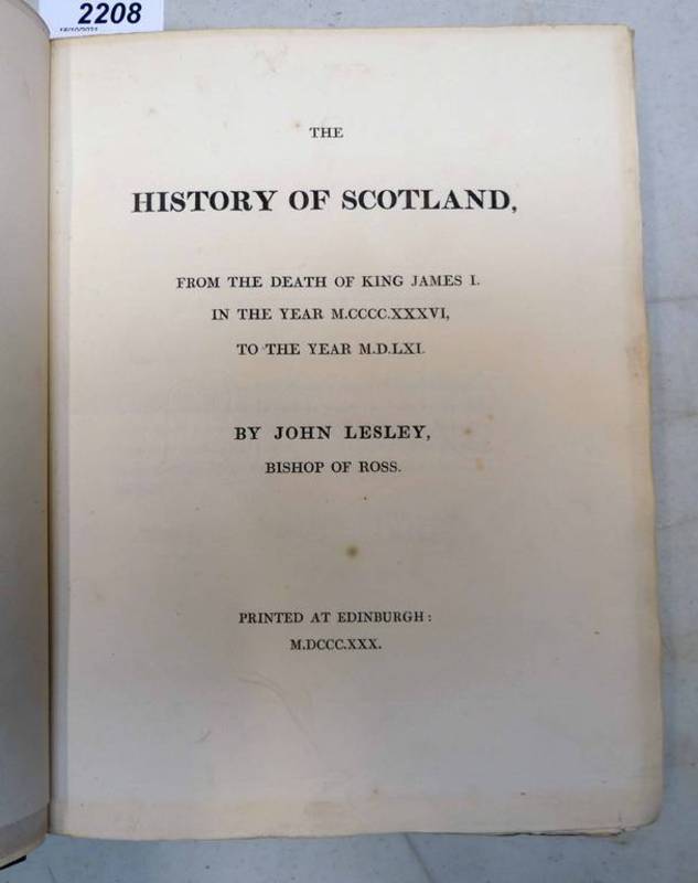 THE HISTORY OF SCOTLAND, FROM THE DEATH OF KING JAMES I IN THE YEAR MCCCCXXXVI,