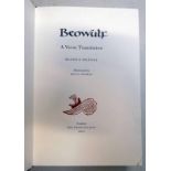 BEOWULF A VERSE TRANSLATION BY SEAMUS HEANEY, QUARTER LEATHER BOUND, PUBLISHED BY THE FOLIO SOCIETY,