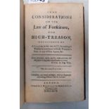 SOME CONSIDERATIONS ON THE LAW OF FORFEITURE, FOR HIGH-TREASON BY CHARLES YORKE,