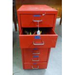RED TOOL CABINET WITH CONTENTS INSIDE Condition Report: The dimensions of the