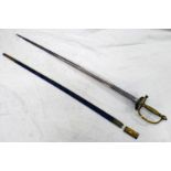 19TH CENTURY FRENCH OFFICERS SWORD AND SCABBARD