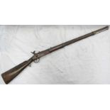 19TH CENTURY PERCUSSION TWO BAND RIFLE. 500 CALIBRE WITH 79.