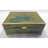 19TH CENTURY IVORY AND SHAGREEN BOX,