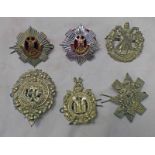 SIX SCOTTISH CAP BADGES