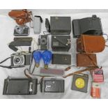 SELECTION OF VARIOUS CAMERAS AND ACCESSORIES TO INCLUDE A COMET II, EASTMAN KODAK NO.